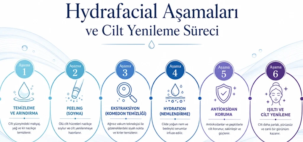 Hydrafacial Aşamaları: 4 Adımda Cilt Yenileme Süreci