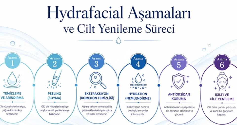 Hydrafacial Aşamaları: 4 Adımda Cilt Yenileme Süreci